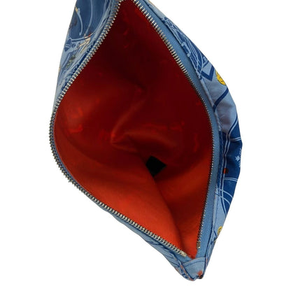 Hermes Pouch Silky Pocket Light Blue Multi Silk — view 4