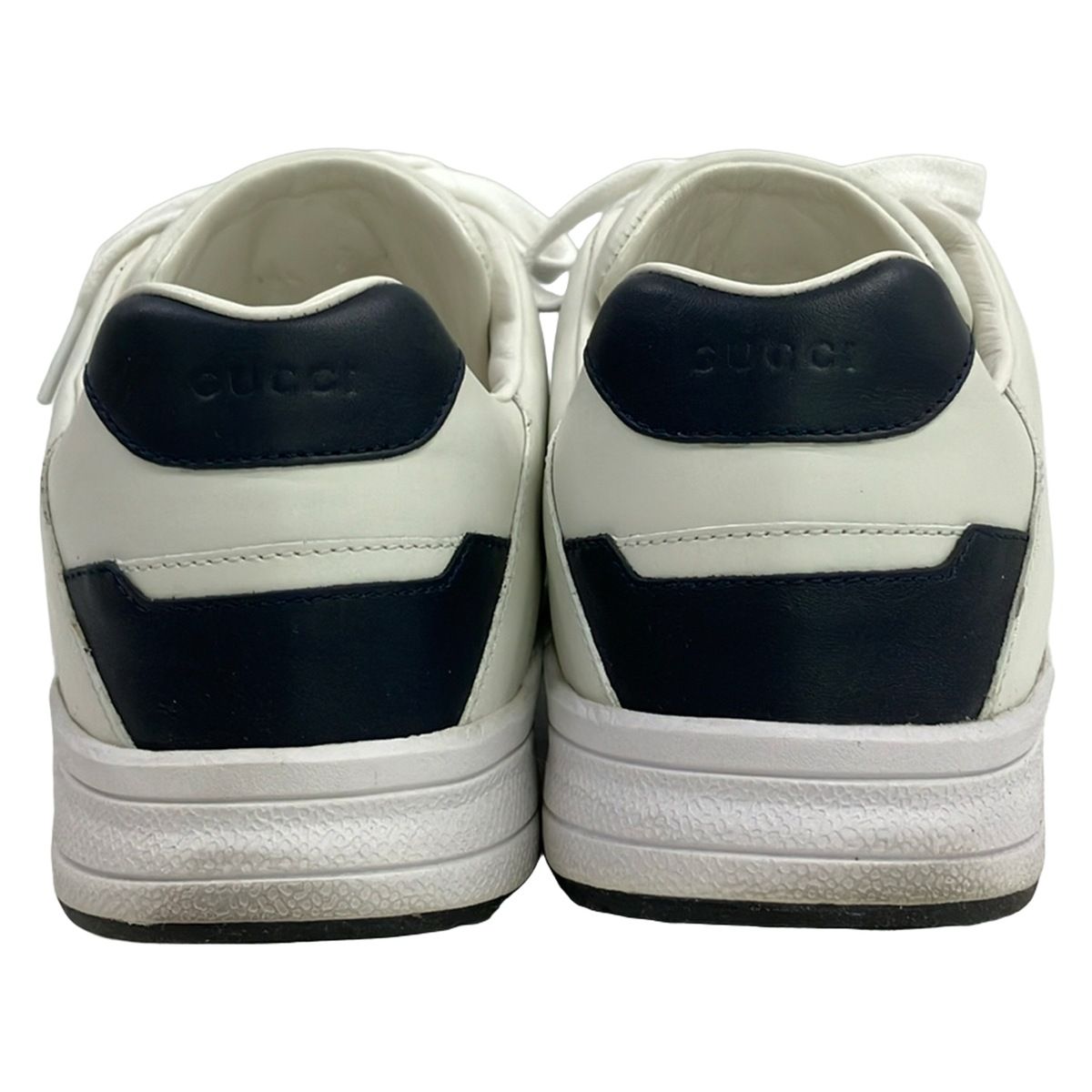 Gucci Sneakers 5.5 White Black Interlocking Leather — view 3