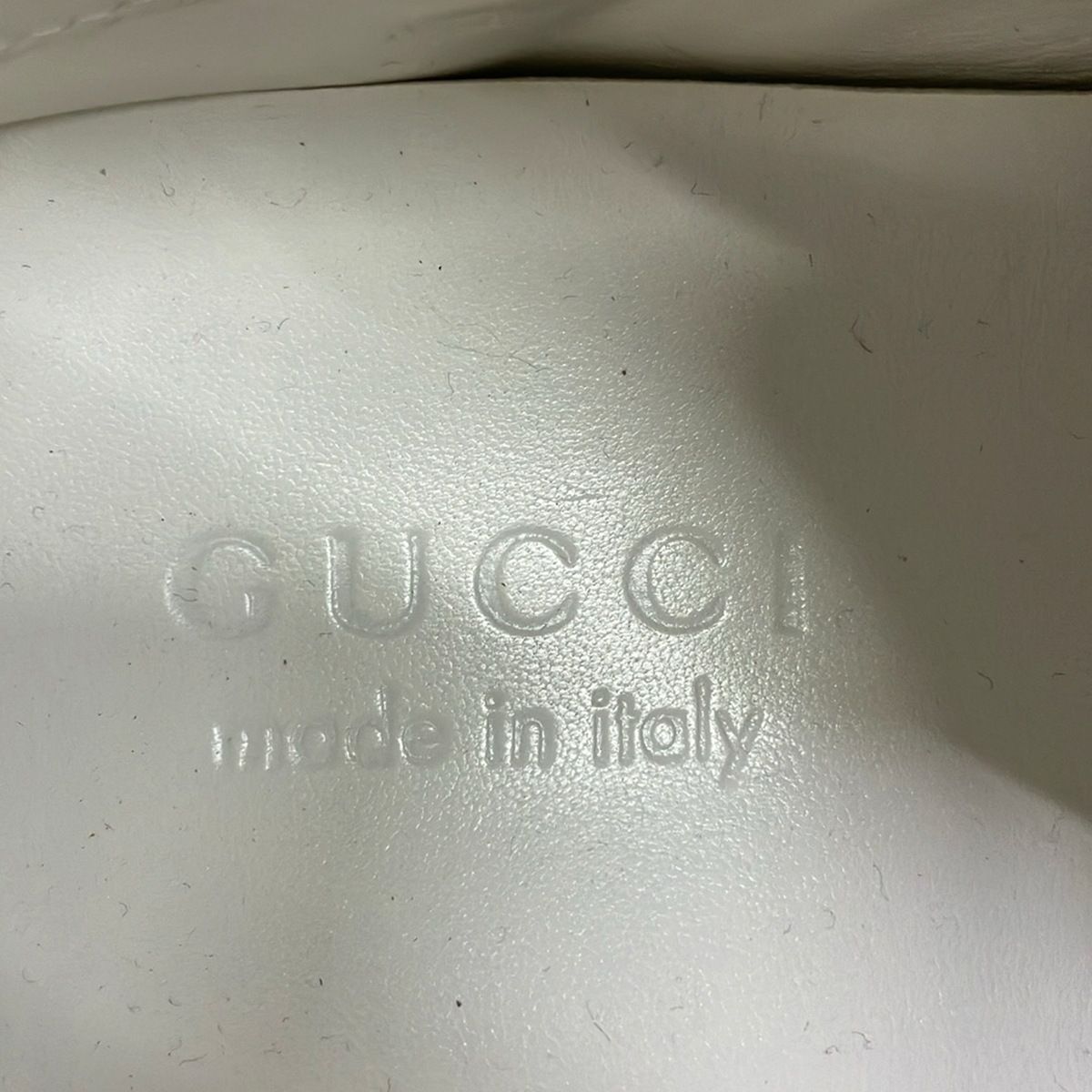 Gucci Sneakers 5.5 White Black Interlocking Leather — view 5