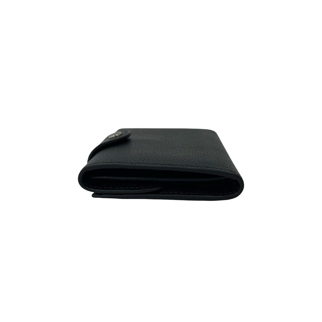 Hermes Illiade Compact Wallet Chevresham Kira Leather Bifold Black — view 4