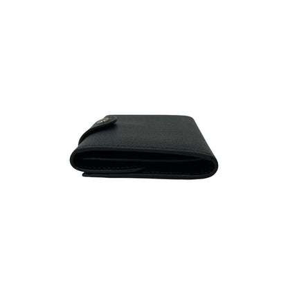 Hermes Illiade Compact Wallet Chevresham Kira Leather Bifold Black — view 4