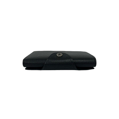 Hermes Illiade Compact Wallet Chevresham Kira Leather Bifold Black — view 3