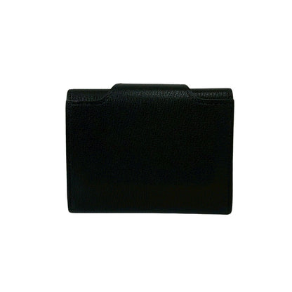Hermes Illiade Compact Wallet Chevresham Kira Leather Bifold Black — view 2