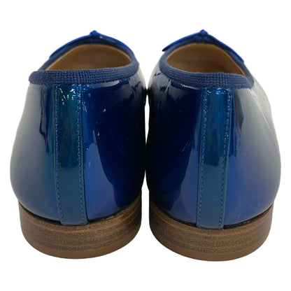 Chanel Flat Shoes 37 C Blue CC Logo Leather — view 3