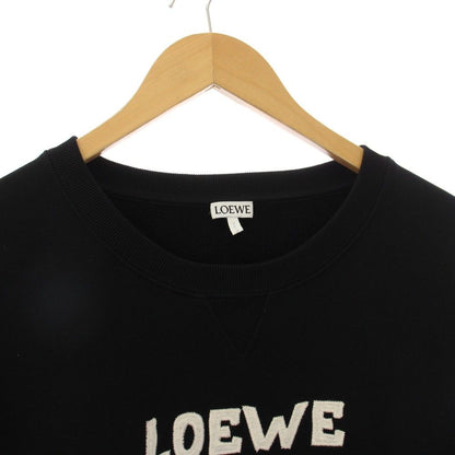 Loewe Embroidery Sweatshirt Crew Neck Long Sleeve Logo Gusset XXL Black YT — view 4