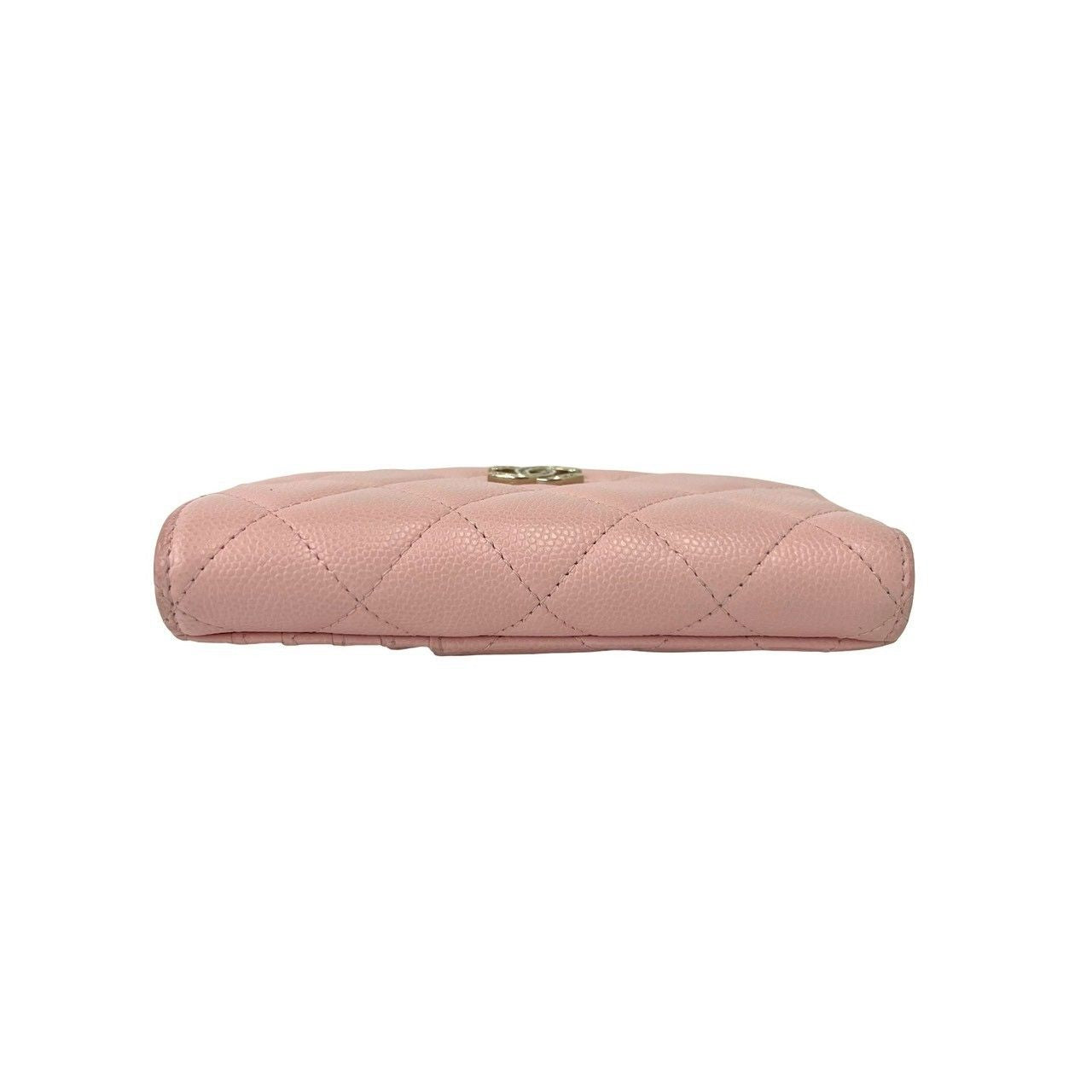 Chanel And Fragment Case Quilted CC Logo Caviar Leather Coin Pass Pink — view 6