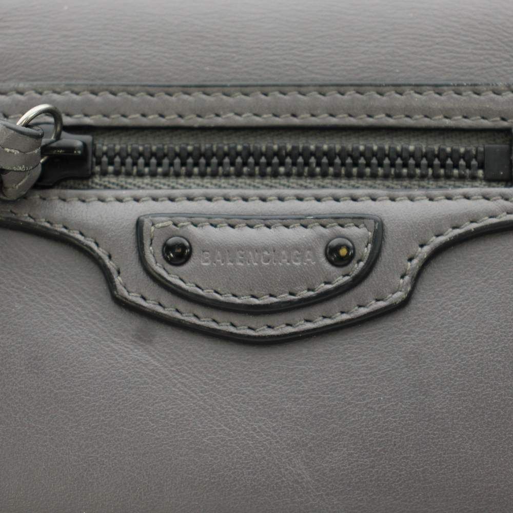 Balenciaga Neo Classic Mini Wallet Bifold Coin Purse Leather Gray — view 3