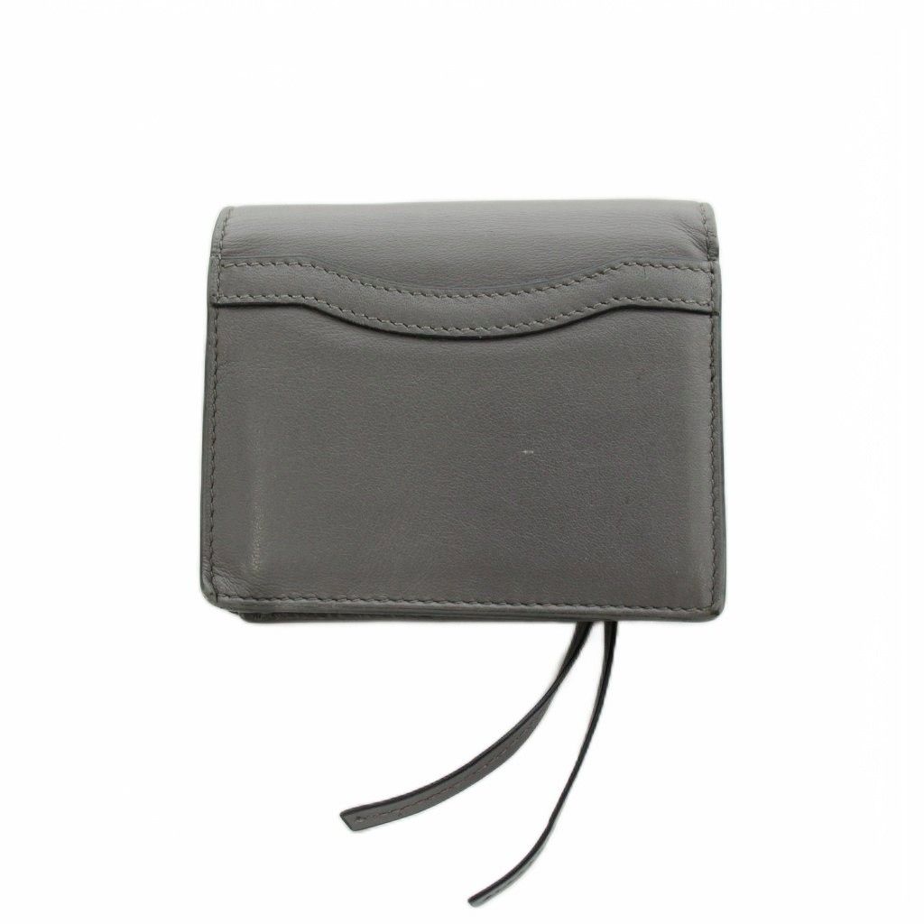 Balenciaga Neo Classic Mini Wallet Bifold Coin Purse Leather Gray — view 2