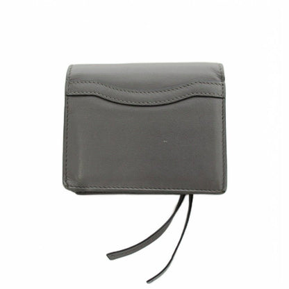 Balenciaga Neo Classic Mini Wallet Bifold Coin Purse Leather Gray — view 2