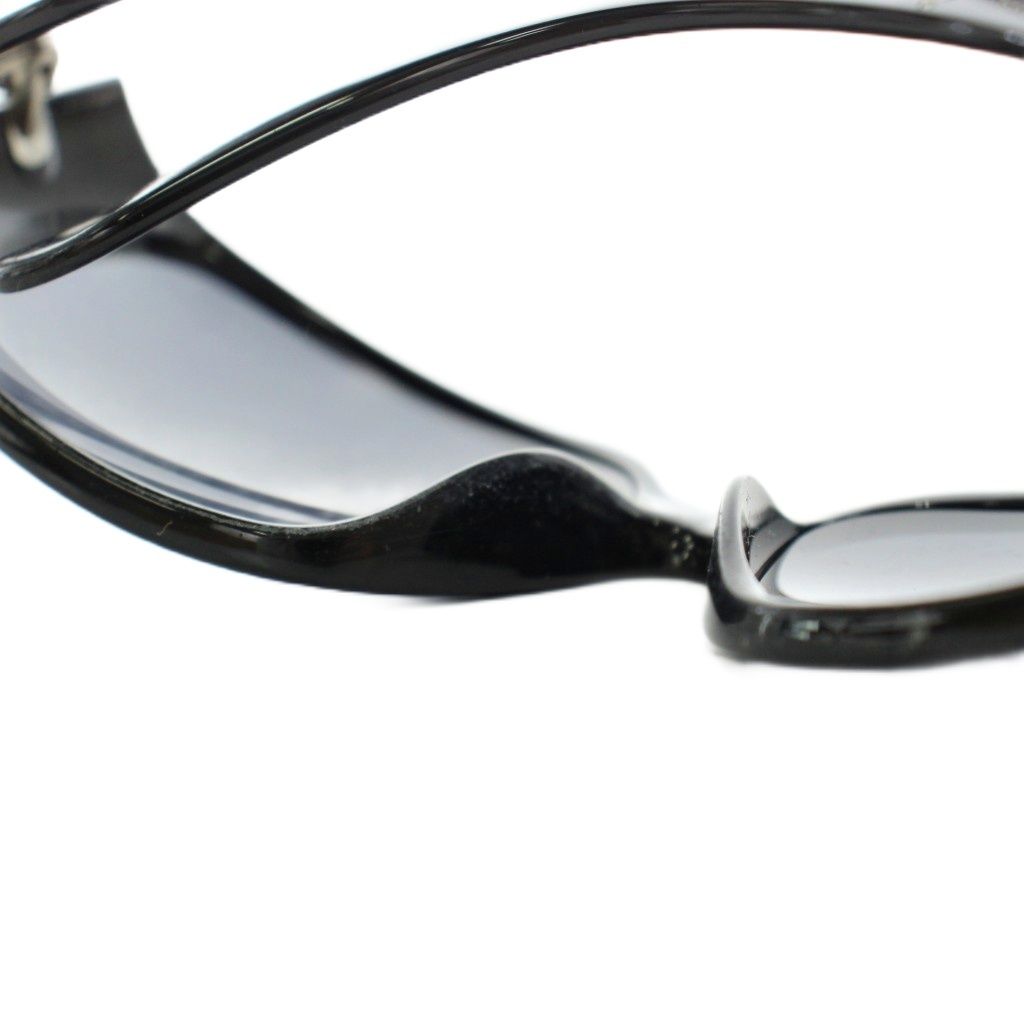 Chanel Quilted Stitch Rhinestone CC Logo Sunglasses Black Eyewear — view 7