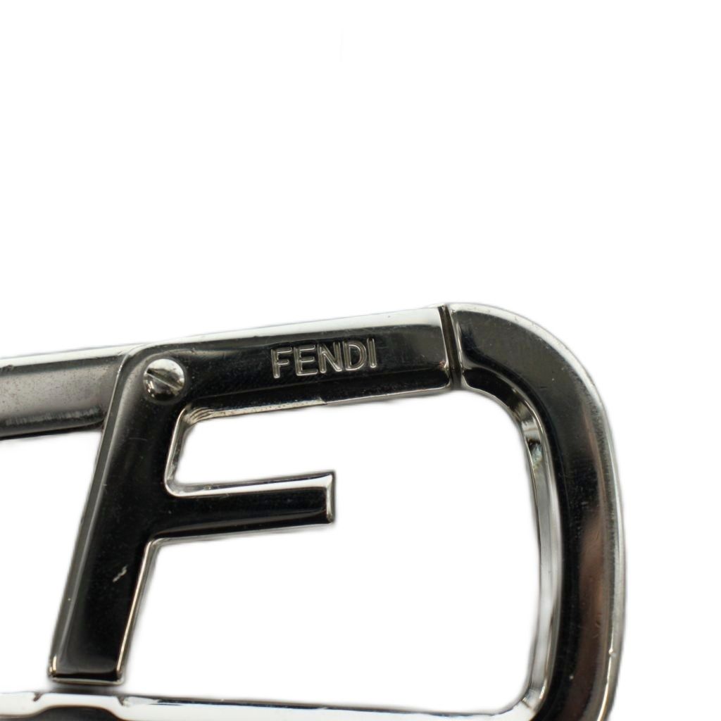 Fendi Key Charm Carabiner Silver Keychain — view 3