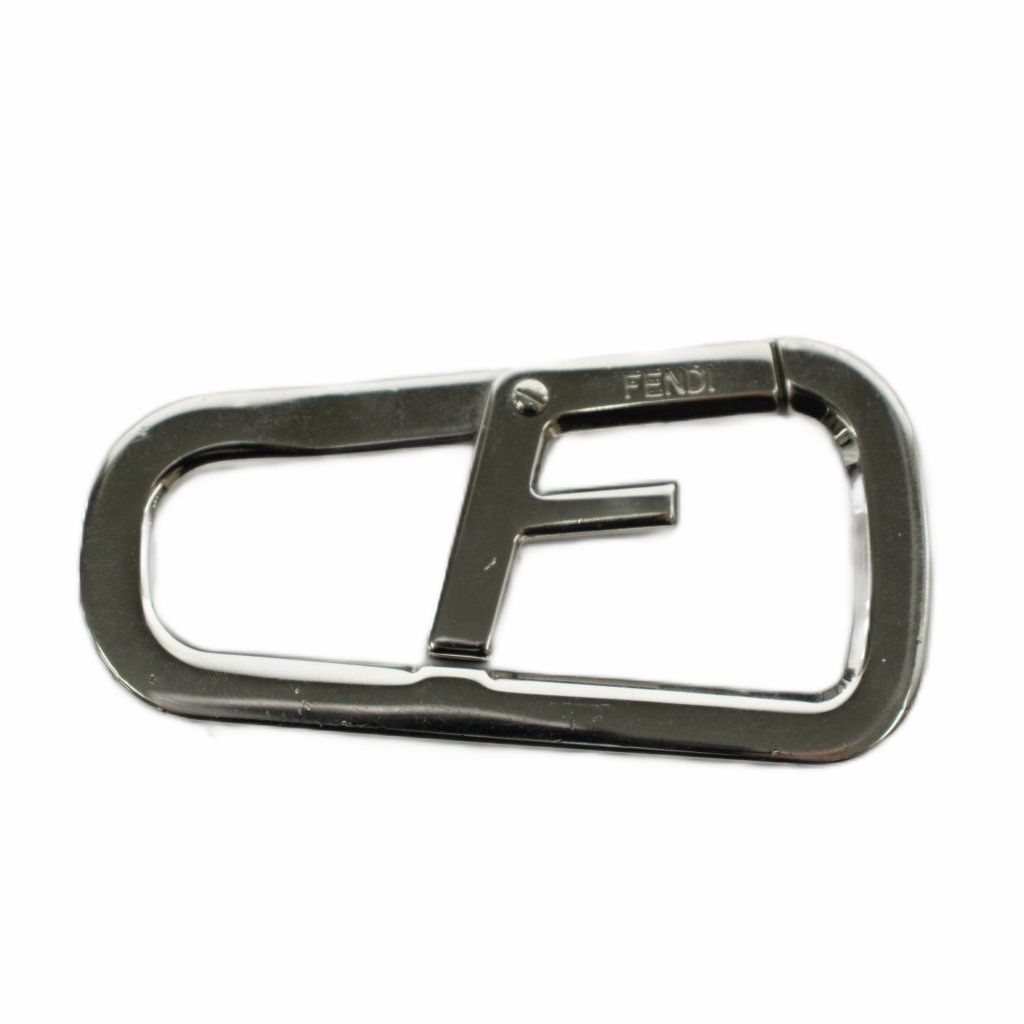 Fendi Key Charm Carabiner Silver Keychain