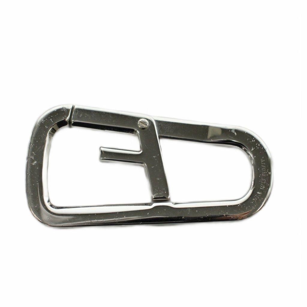 Fendi Key Charm Carabiner Silver Keychain — view 2