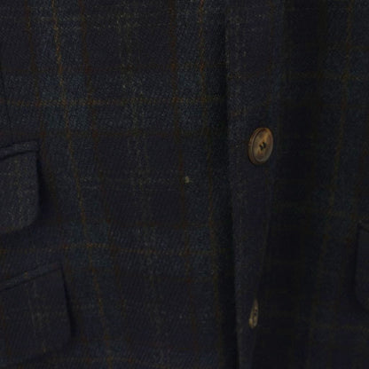 Loro Piana Terre Jacket Check Pattern Navy Blue — view 6