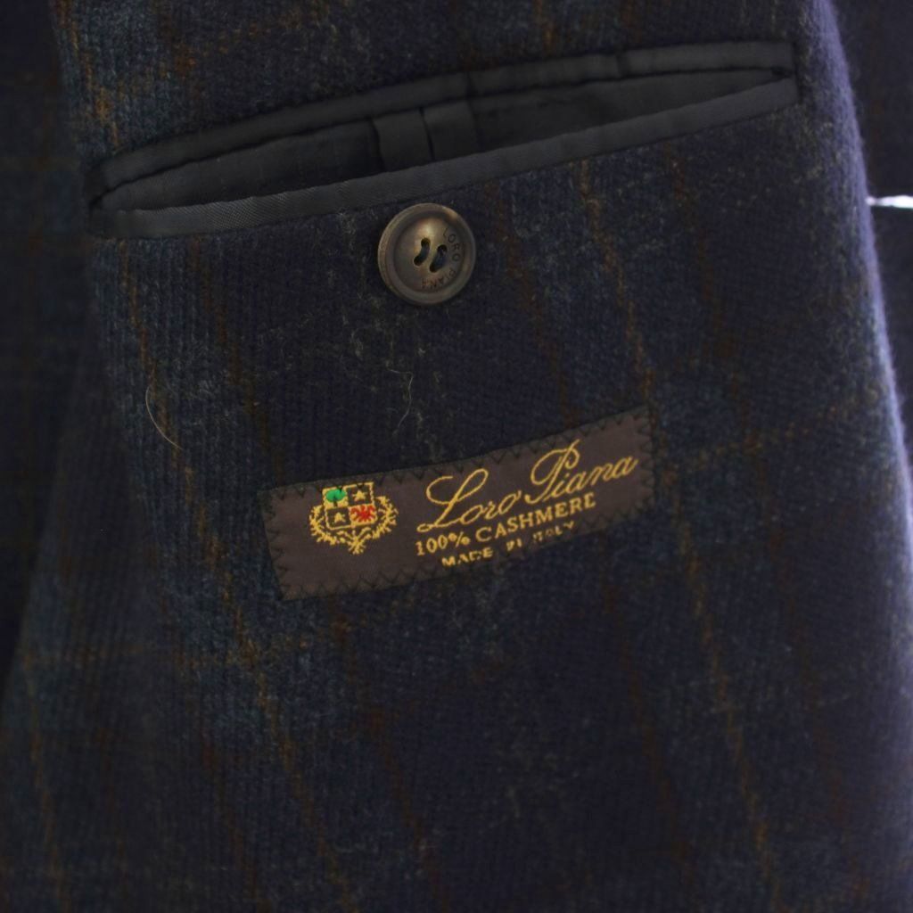 Loro Piana Terre Jacket Check Pattern Navy Blue — view 3