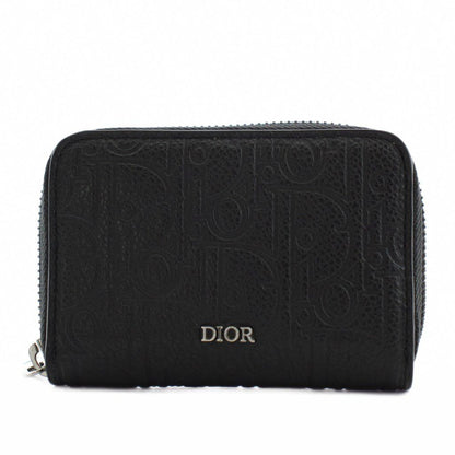 Dior O-Oblique Kugravity Leather Coin Purse Logo Black