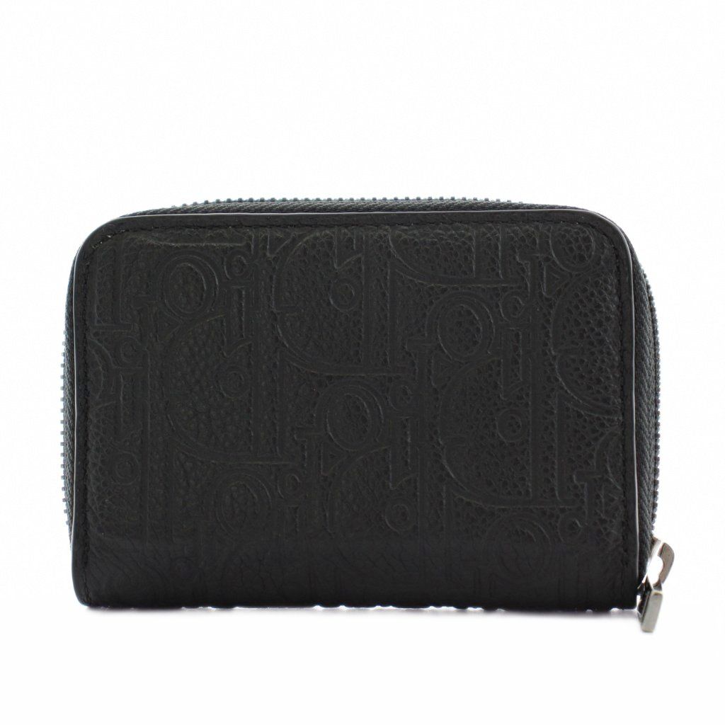 Dior O-Oblique Kugravity Leather Coin Purse Logo Black — view 2