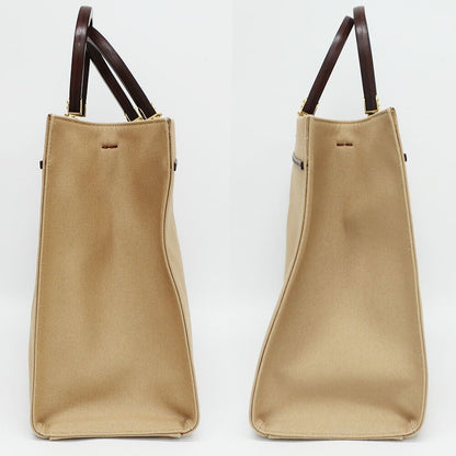 Fendi Heaven Sunshine 2-Way Shoulder Bag Beige Gold Canvas Leather — view 4