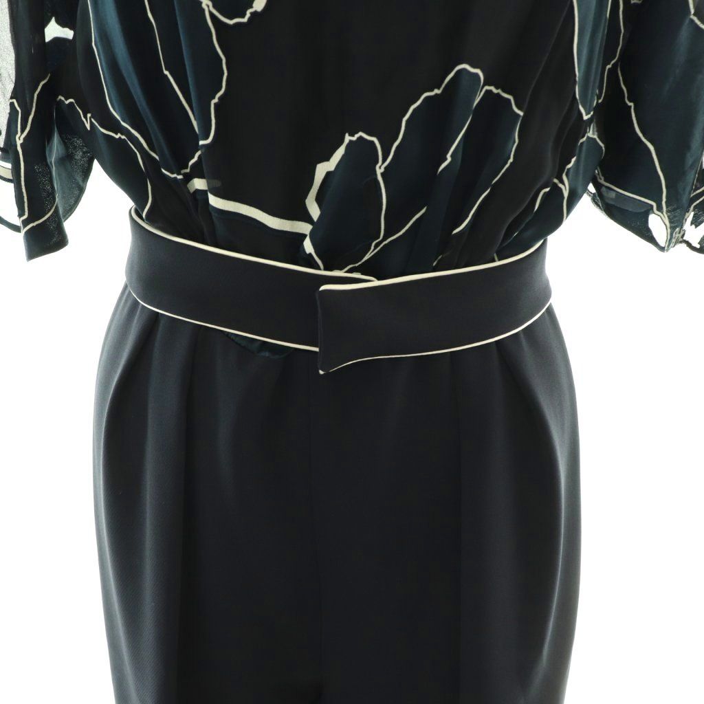 Max Mara Studio Flower Print Replacement All in One Short Sleeve Tapered Pants — view 4