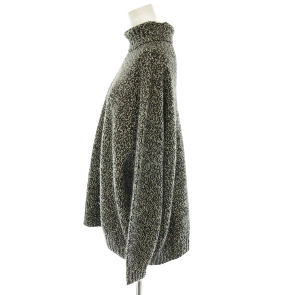 Celine Cashmere 100 Turtleneck Knit Sweater S Black White ES — view 3