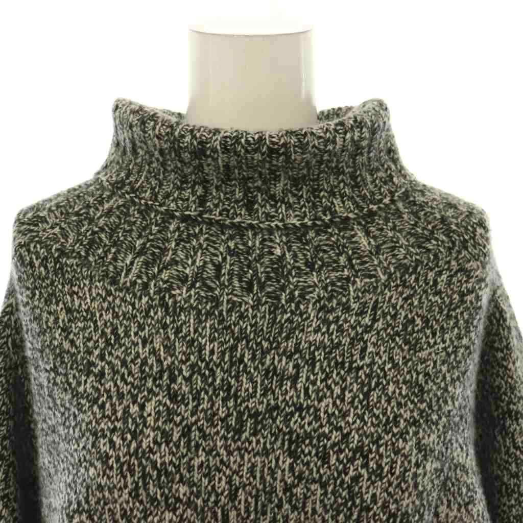 Celine Cashmere 100 Turtleneck Knit Sweater S Black White ES — view 5