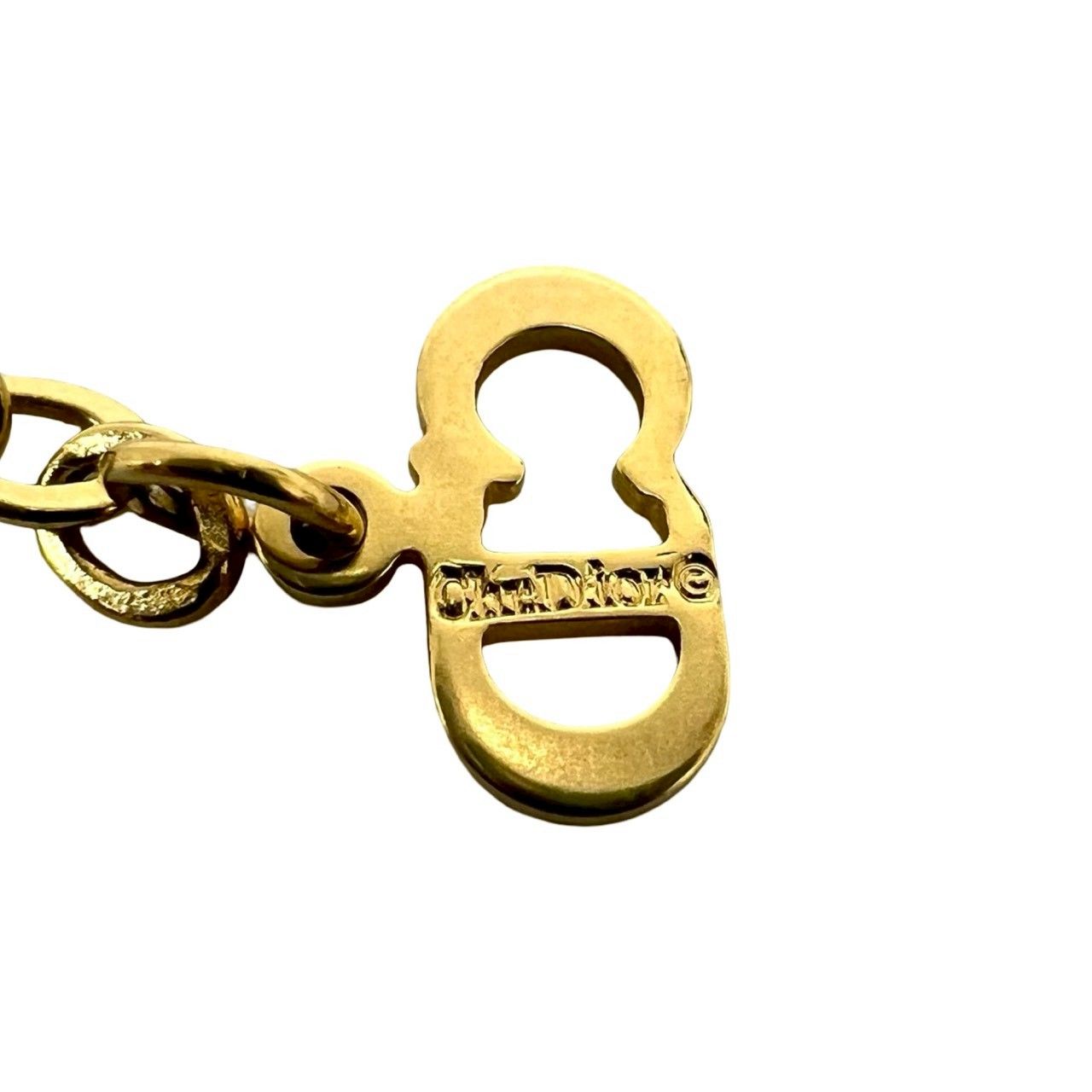 Dior Vintage Logo Pendant Gold — view 3