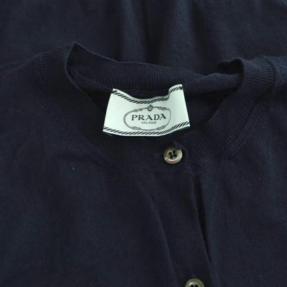 Prada Cardigan Long Sleeve Wool 38 Navy SY AD — view 6
