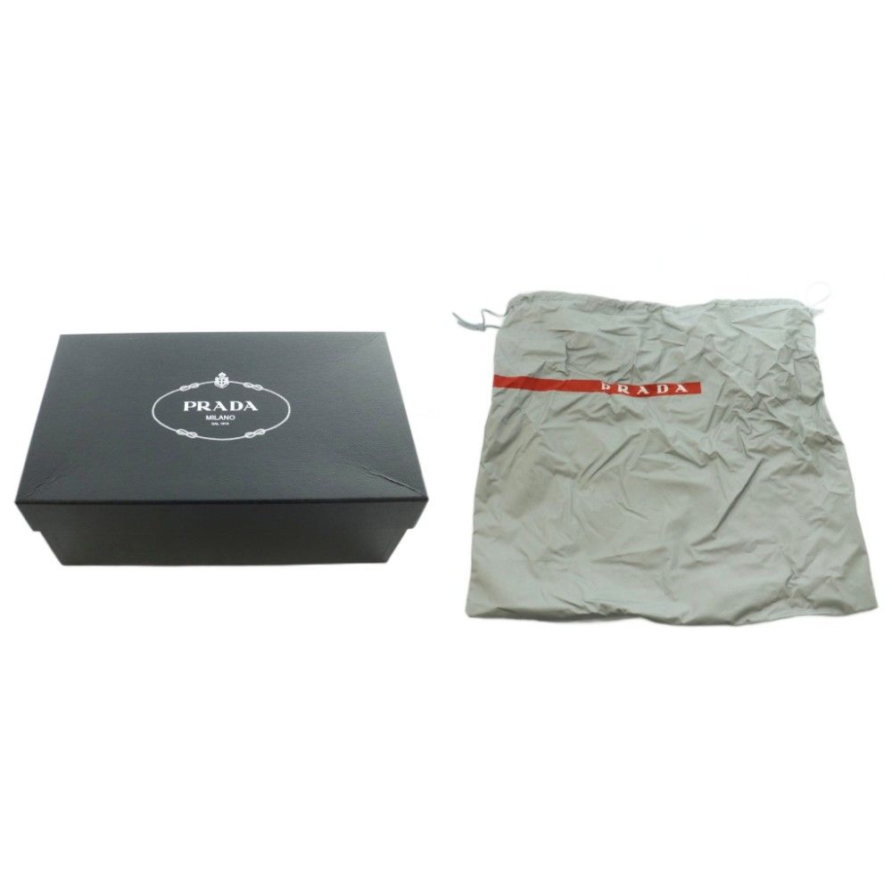 Prada Linea Rossa Slip on Leather 8.5 Black Slipper — view 7
