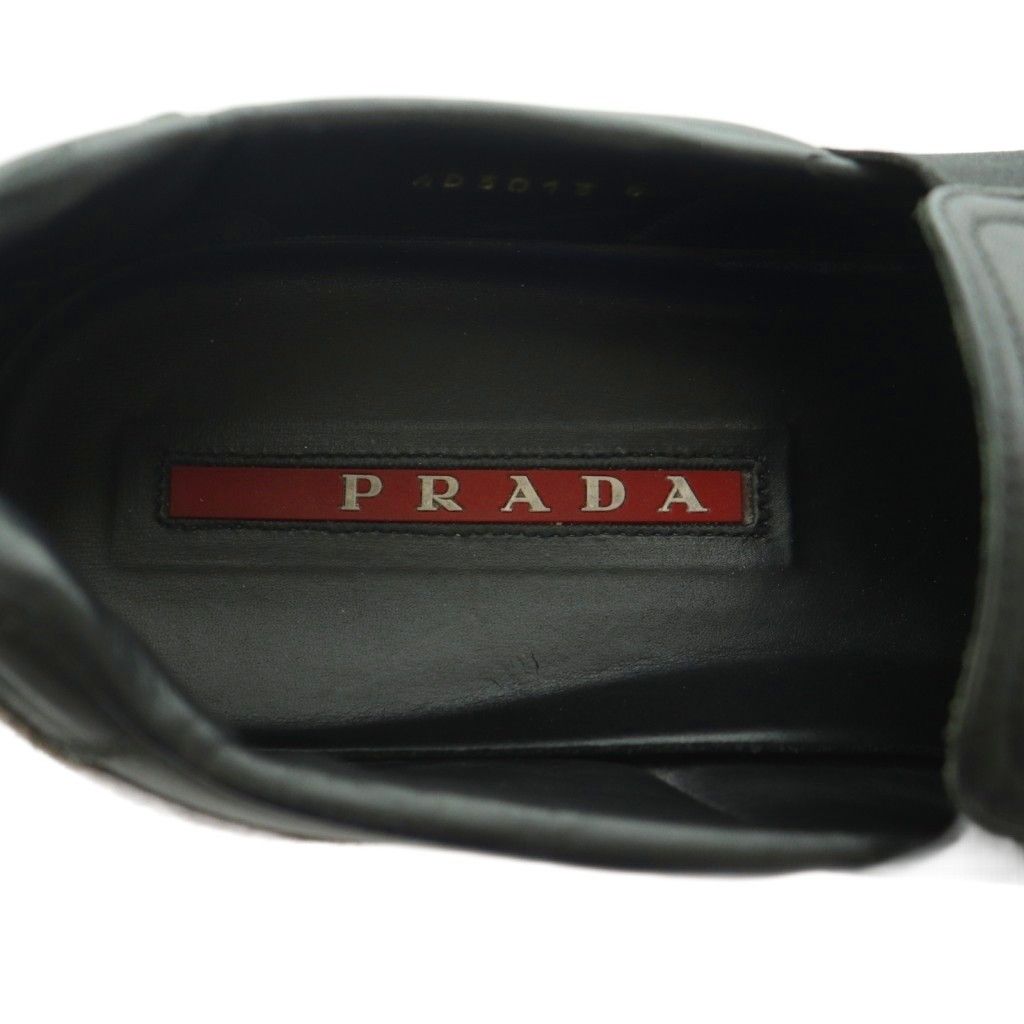 Prada Linea Rossa Slip on Leather 8.5 Black Slipper — view 8