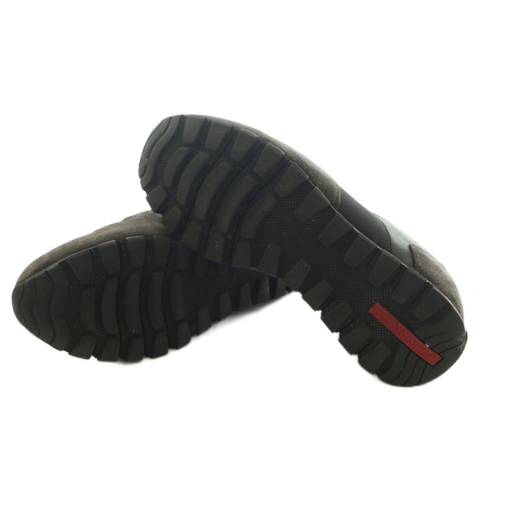 Prada Linea Rossa Slip on Leather 8.5 Black Slipper — view 6