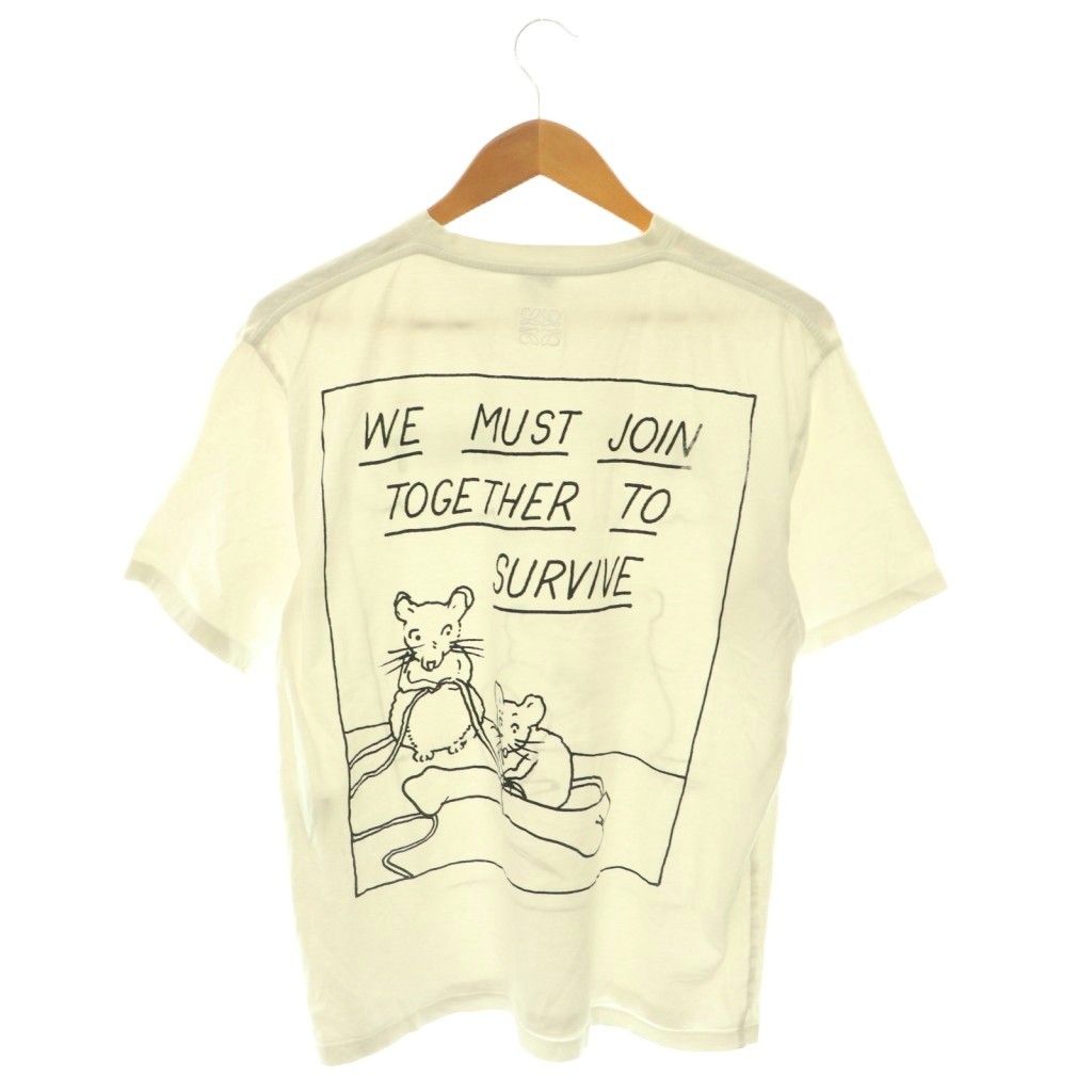 Loewe Dont Forget Print T-Shirt Short Sleeve Xxs White SY — view 2