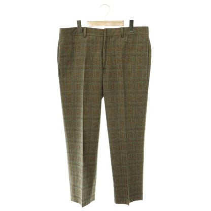 Hermes Tapered Pants Wool Check 44 Brown SY AD