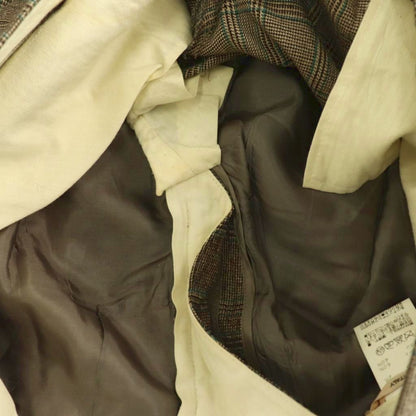 Hermes Tapered Pants Wool Check 44 Brown SY AD — view 6