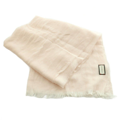 Gucci GG Pattern Cotton Shawl Lightweight 60 190 cm Light Pink Scarf — view 3