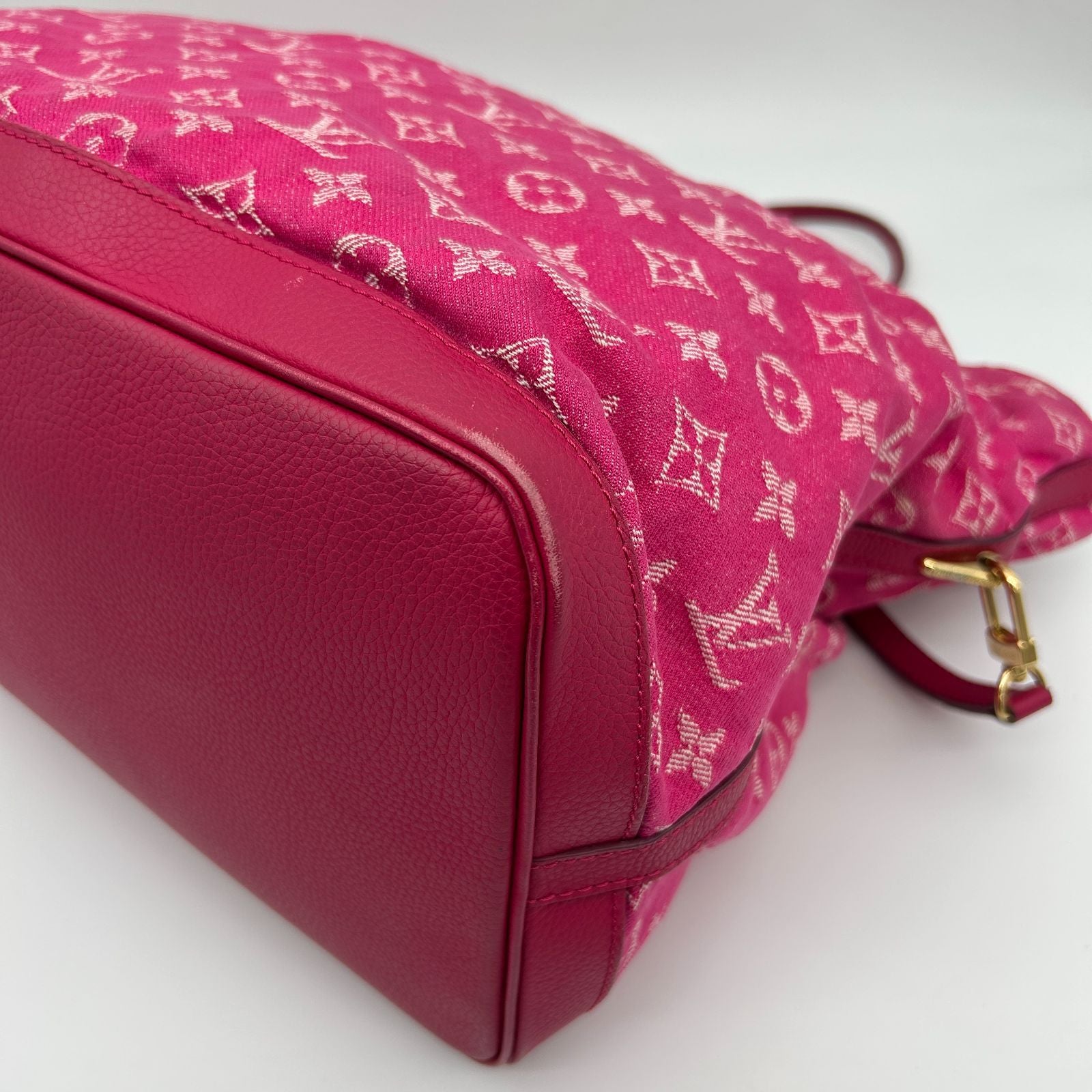 Louis Vuitton Monogram Denim Noefle Handbag Shoulder Rose Indien Pink Tote — view 8
