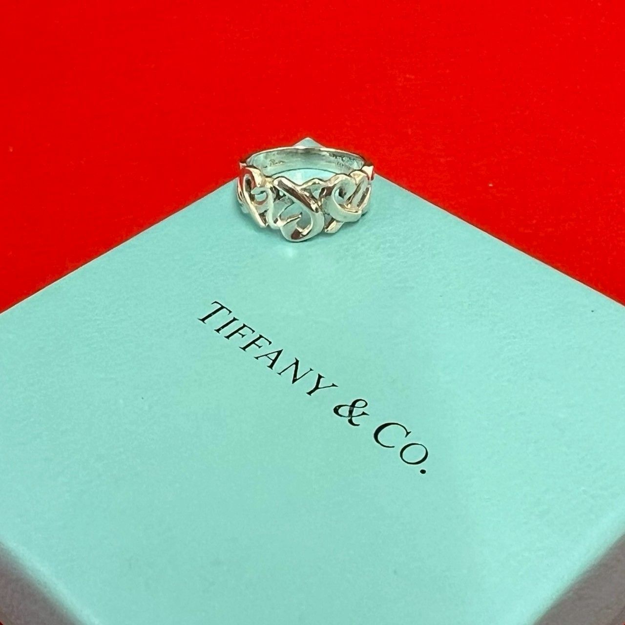 Tiffany & Co Loving Heart Ring 925 Sterling Silver