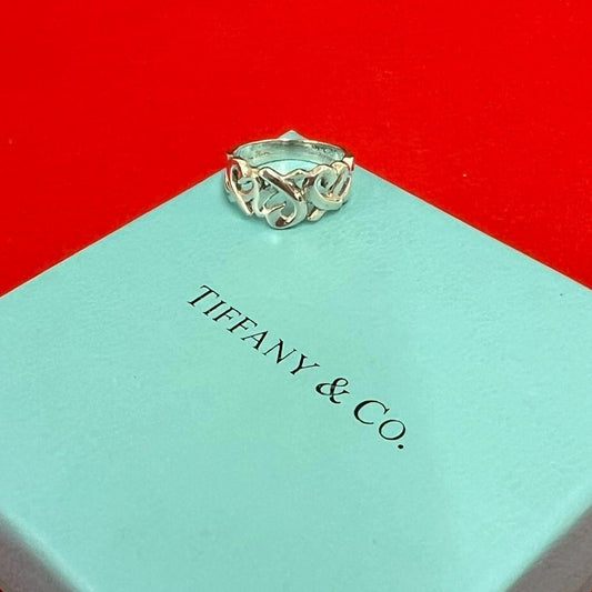 Tiffany & Co Loving Heart Ring 925 Sterling Silver