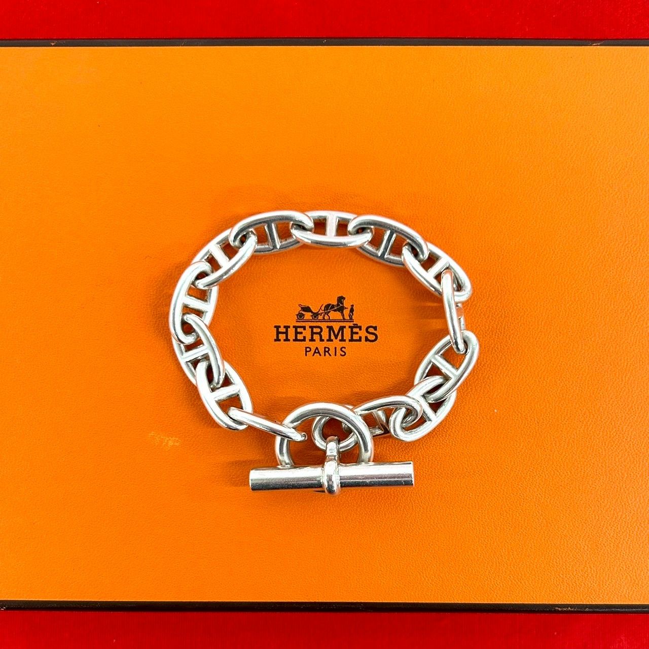 Hermes Chaine D'ancre GM Bracelet 925 Sterling Silver