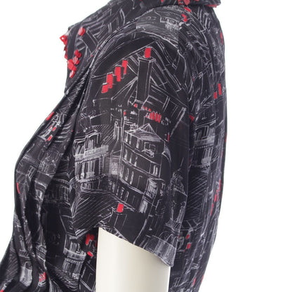 Chanel Silk Sequin All Over Pattern Dress 332 333 Set Black Red 34 — view 7