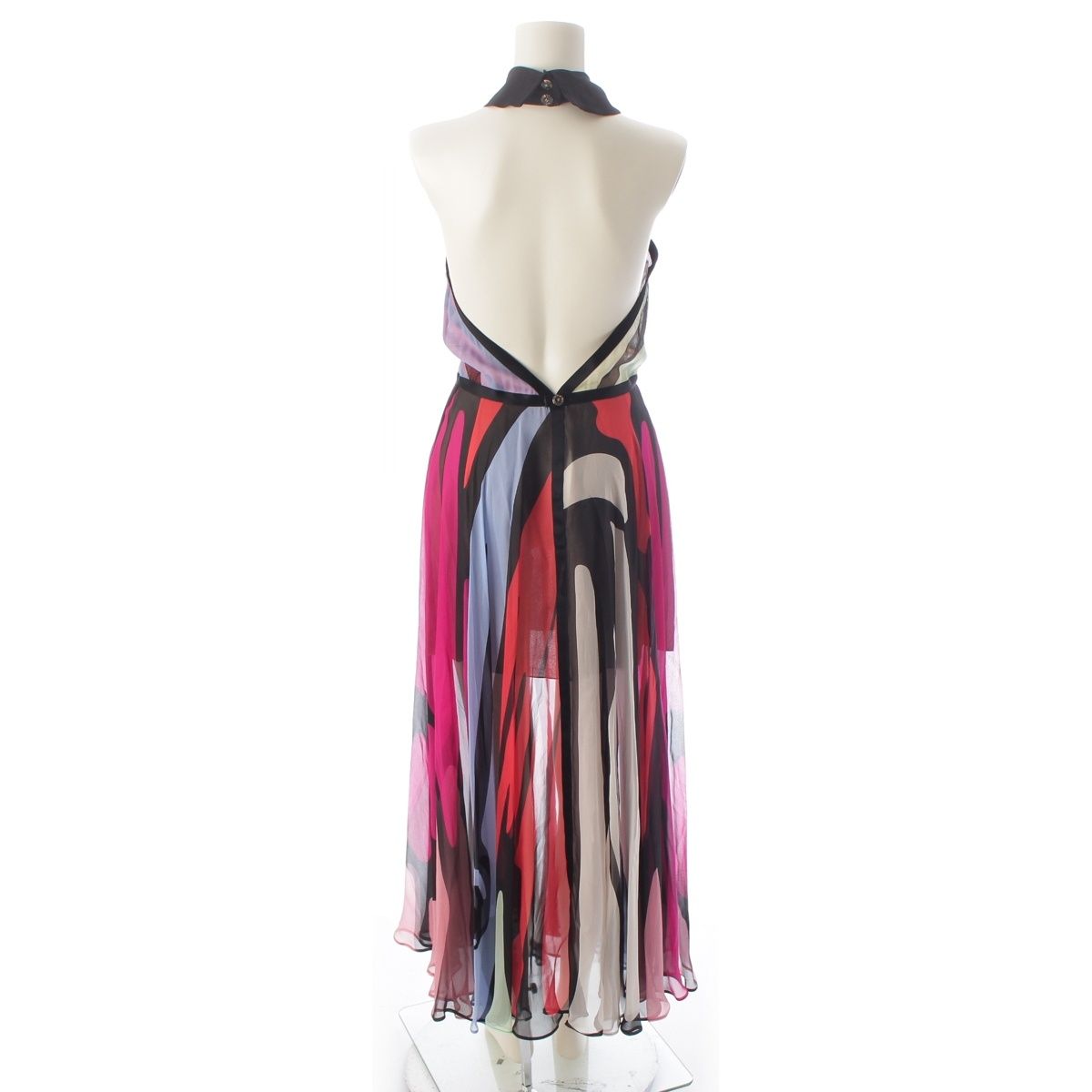 Chanel Collection Silk Maxi Dress Multicolor 34 — view 4
