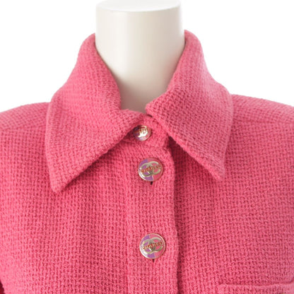 Chanel CC Logo Button Tweed All in Jumps Jumpsuits Pink 36 Dress — view 5