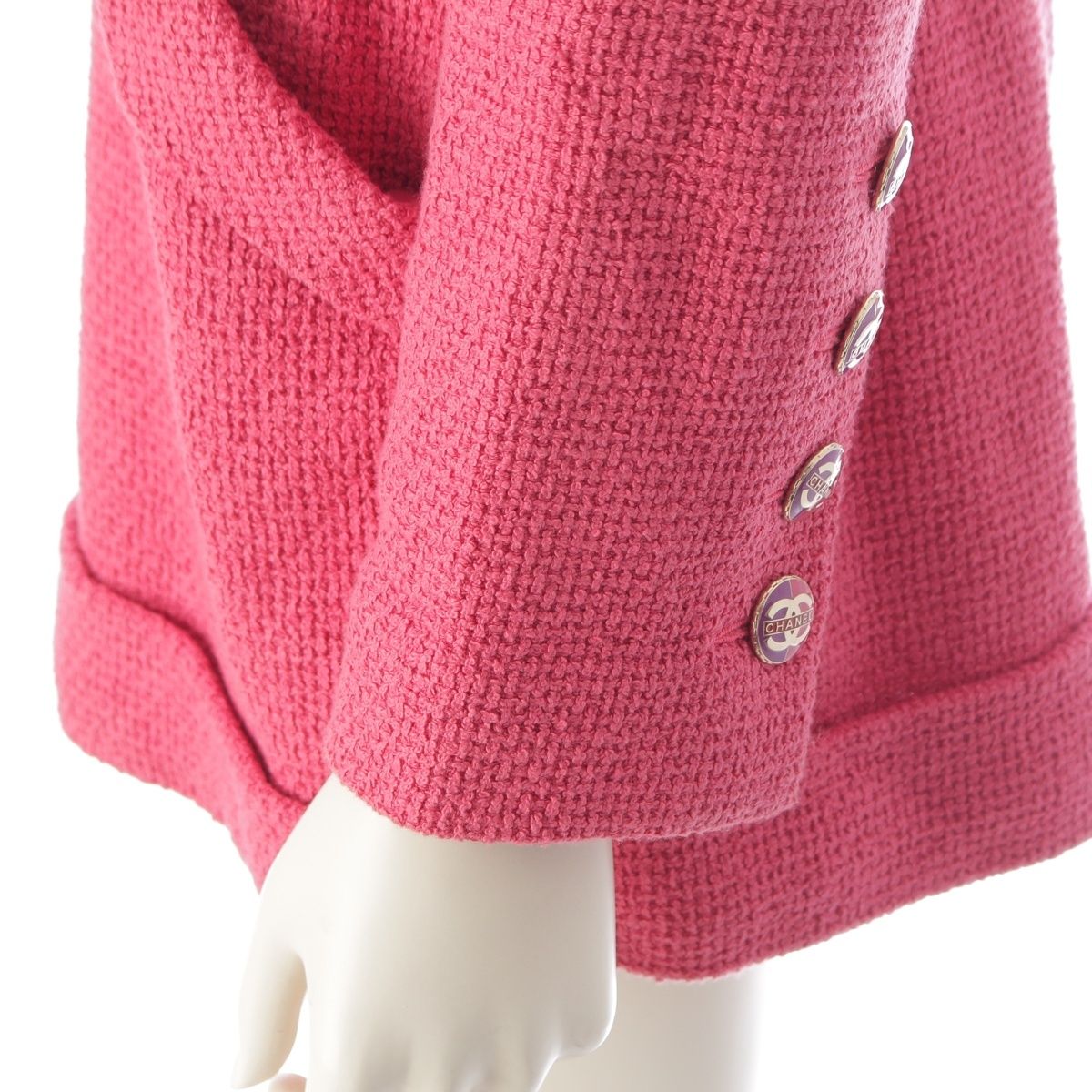 Chanel CC Logo Button Tweed All in Jumps Jumpsuits Pink 36 Dress — view 7