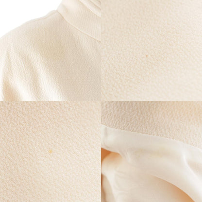 Chanel Wool CC Logo Pearl Button Belt Short Sleeve Dress Ivory 36 — view 9