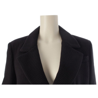 Chanel CC Logo Pearl Button Belt Tailored Jacket Black 36 — view 5