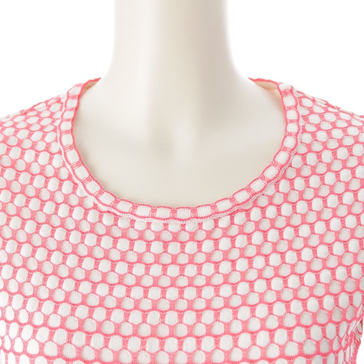 Chanel CC Logo Sleeveless Knit Dress Pink 36 — view 5