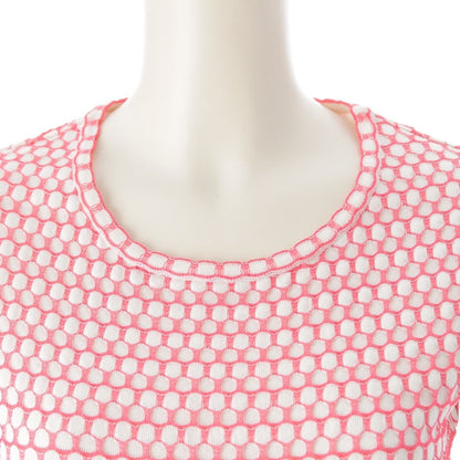 Chanel CC Logo Sleeveless Knit Dress Pink 36 — view 5