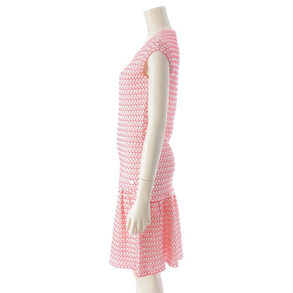 Chanel CC Logo Sleeveless Knit Dress Pink 36 — view 3