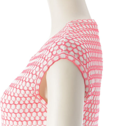 Chanel CC Logo Sleeveless Knit Dress Pink 36 — view 7