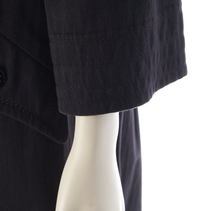Chanel Cotton CC Logo Star Button Trench Coat Dark Navy 38 — view 6