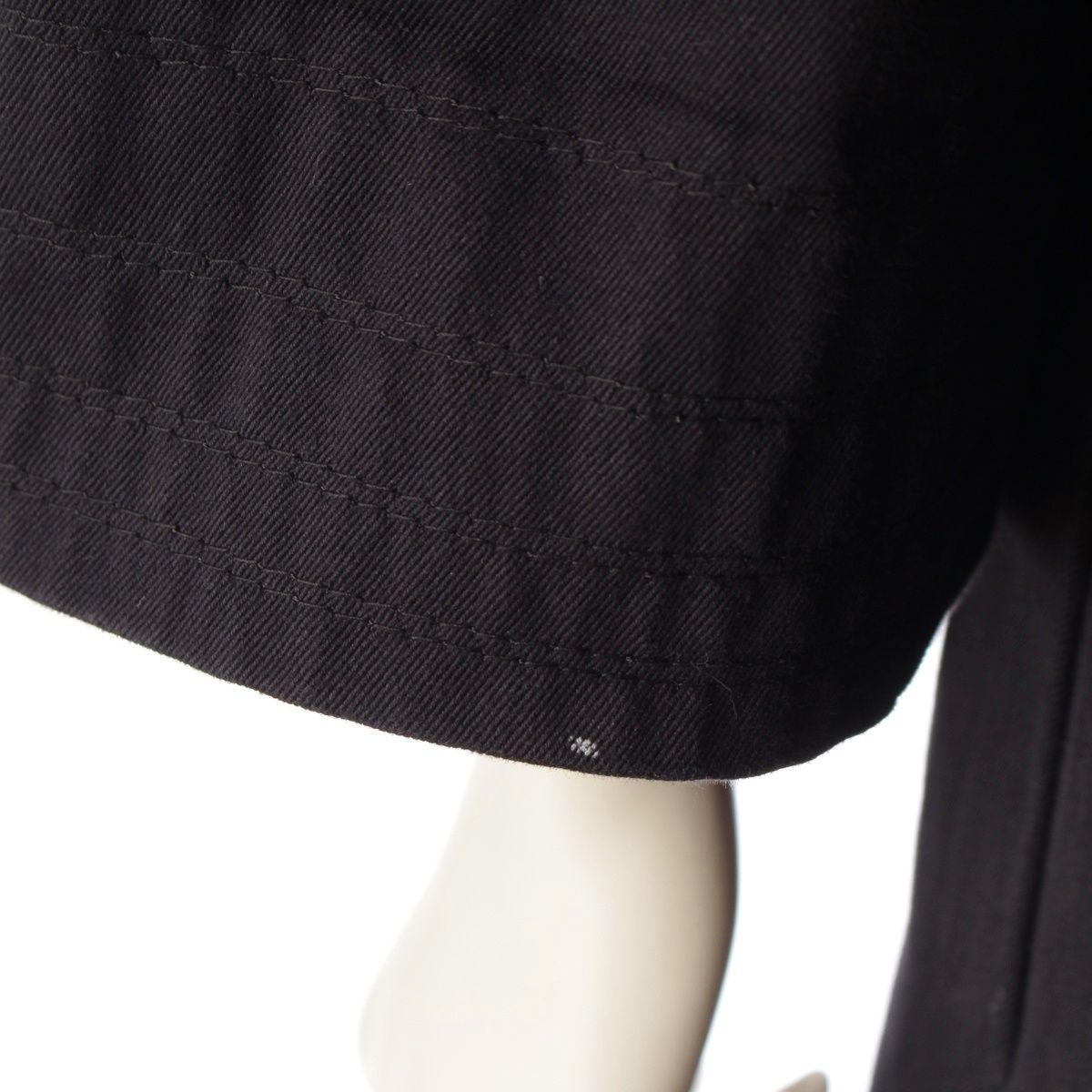 Chanel Cotton CC Logo Star Button Trench Coat Dark Navy 38